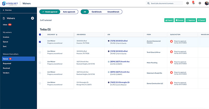 Job Tree identifies vendors already on the job for you.