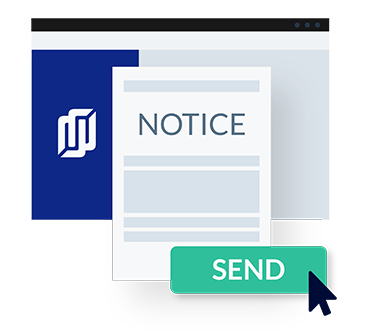 Illustration of a notice being view on a computer